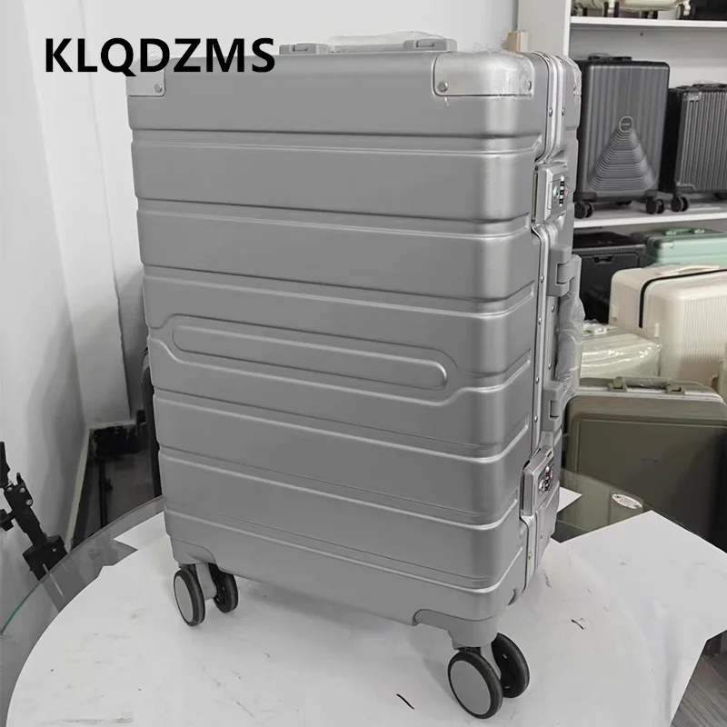 

KLQDZMS 28"Cabin Luggage All Aluminum Magnesium Alloy 20 Inches Boarding Box 24 "business Trolley Case Da with Wheels Suitcase