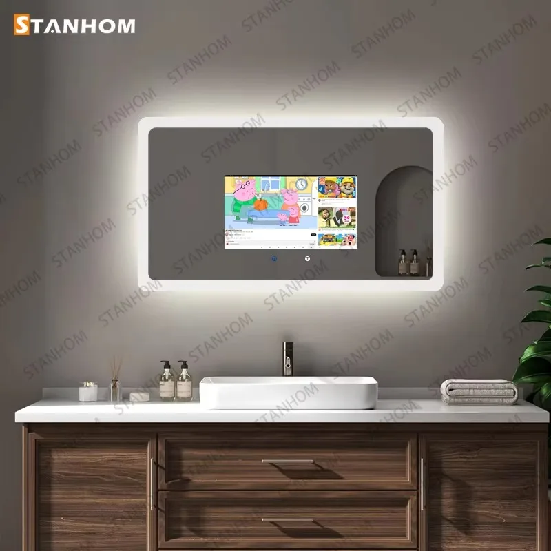 

[Hot Sale] STANHOM Illuminated Fog Bathroom Smart LED Mirror Touch Screen