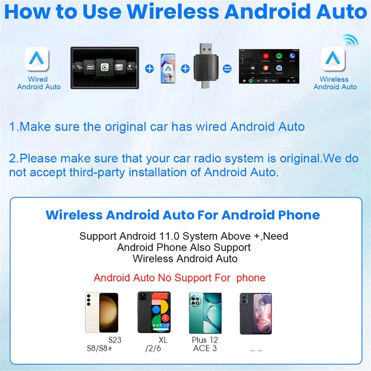 2026 جديد + محول CarPlay Android Auto اللاسلكي 5Ghz WiFi Type-C/USB التوصيل والتشغيل 2in1 دونغل لـ