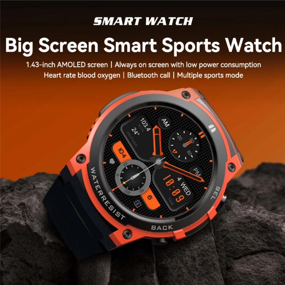 DM55 Smart Watch IP68 Waterproof AMOLED HD Full Touch Screen 400mAh Battery Bluetooth Smartwatch For Men PK Hello Watch3