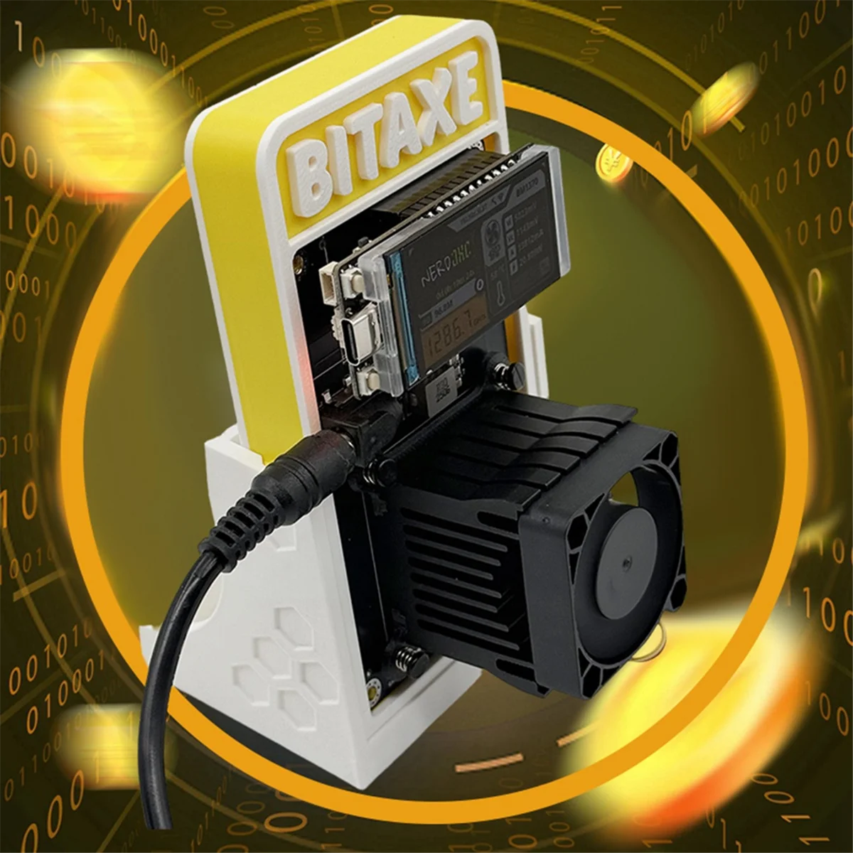 Битаxe Gamma Nerdaxe 601 1200GH/S 1,2TH/S BTC Solo Miner 18-22 Вт BM1370 Asic от Antminer S21 Pro Bitcoin Miner BR PLUG