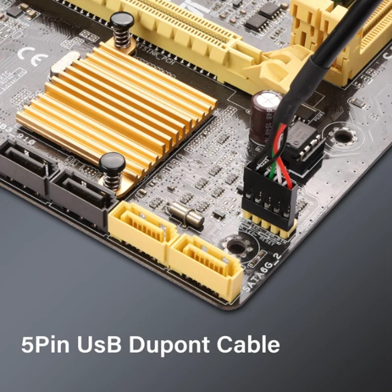 

Кабель USB 2.0 Micro 5Pin / Mini 5Pin Type-C (штекер) - USB 9Pin (гнездо) 2.54 для печатных плат, 50 см