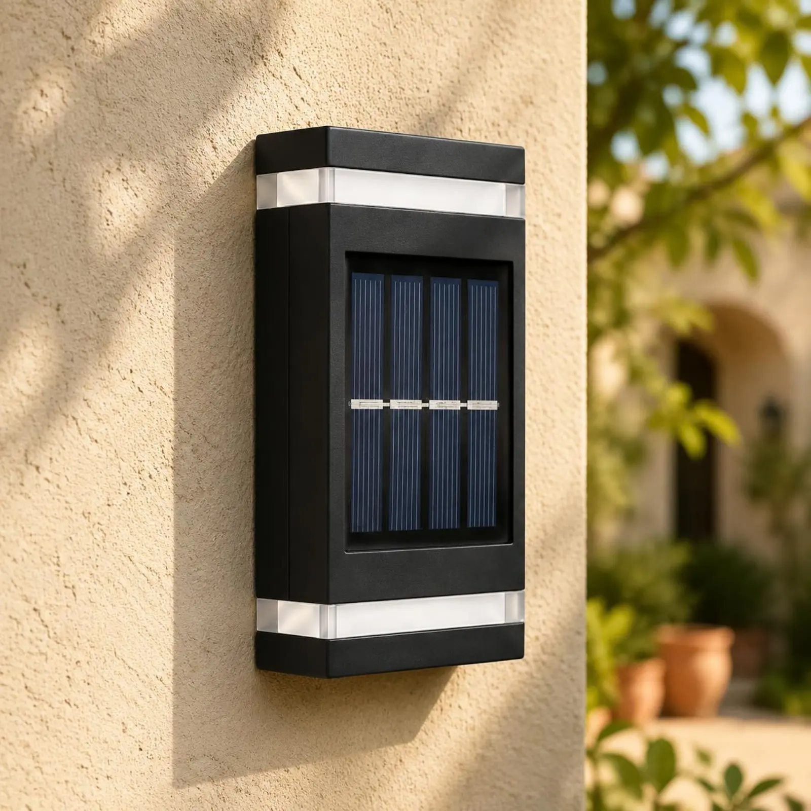 Solar Wall Light Waterproof Solar Outdoor Wall Lamp Easy to Install for Garden, Patio
