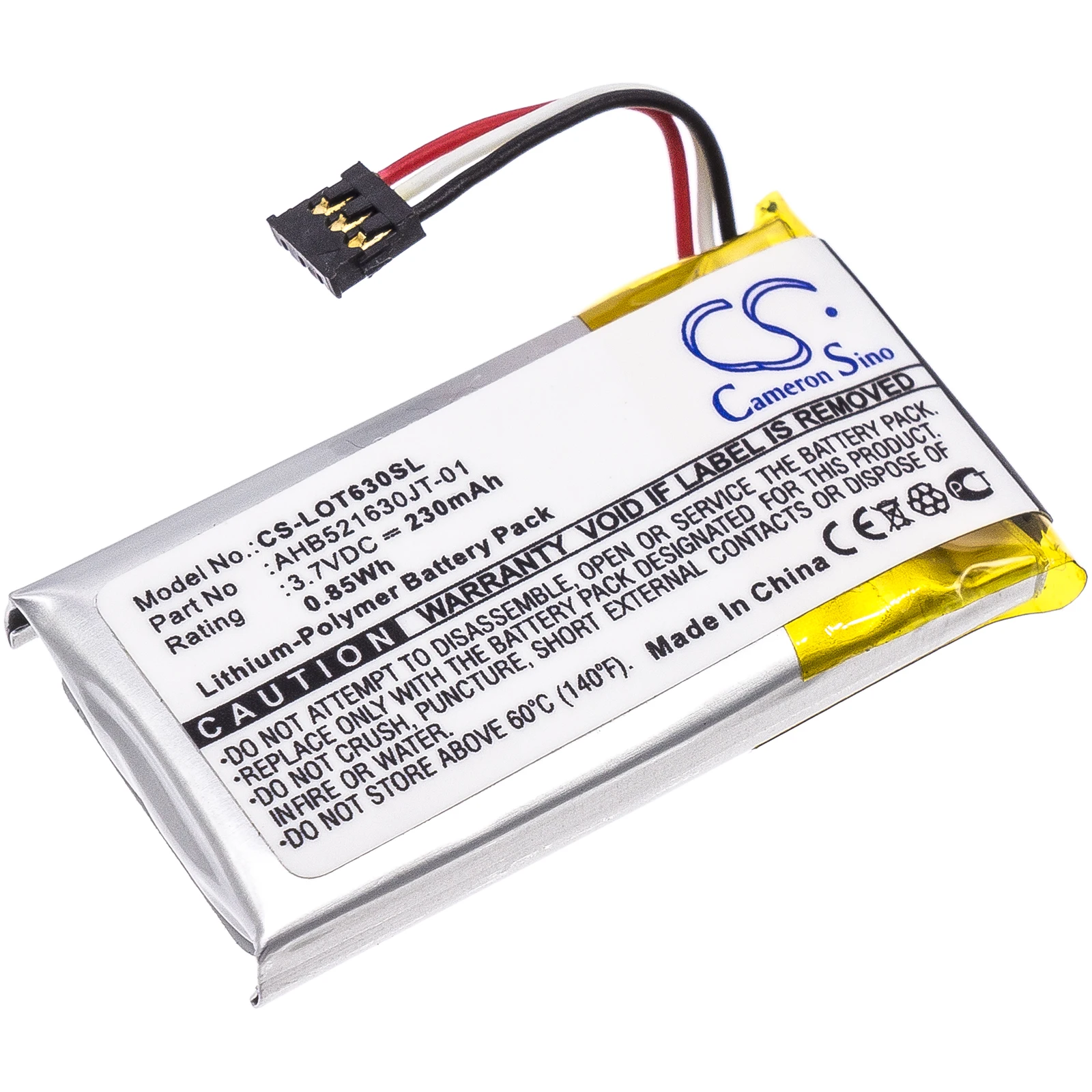 Cameron Sino 230mAh Mouse Battery 533-000069, AHB521630PJT-01 for Logitech N-R0044, Ultrathin Touch Mouse T630