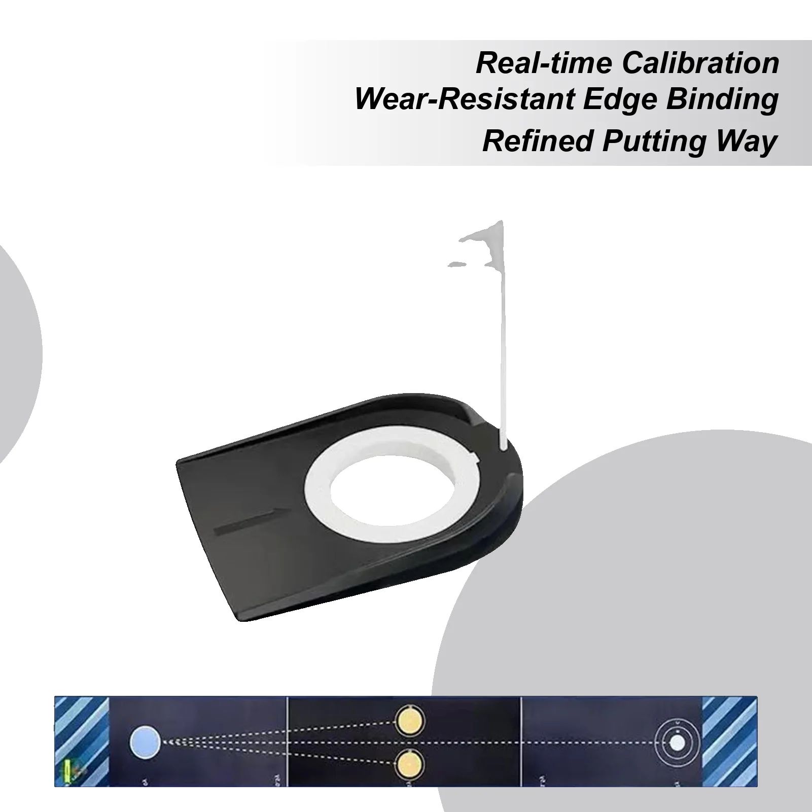 

Golf Putting Mat Non-Slip Golfing Accessories Putting Trainer Mat for Golf Game for Backyard Course Driving Range Home Office