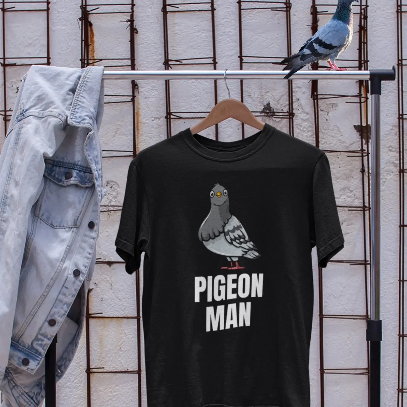 Pigeon Man T Shirt Avian Enthusiast Fashion vintage Washed Soft Unisex Slightly Versatile streetwear designer clothes Stylish