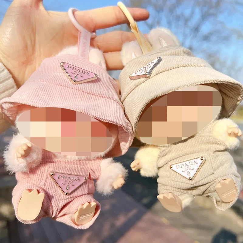 

For Labubus 17cm Mini Doll Clothes Outfit Hat Clothes Shoes Labubu II Doll Accessories Cultivate Sitting Party Game Toys