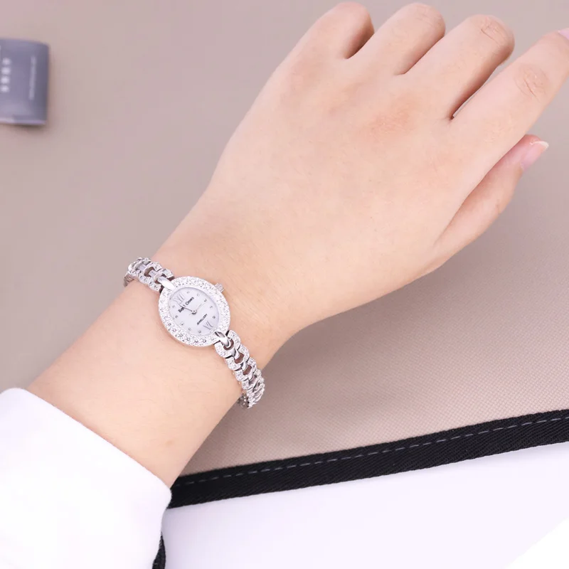 Women\'s Watch Japan Quartz Fashion Luxury Jewelry Crystal Hours Mother-of-pearl Wedding Bracelet Girl Gift Royal Crown Box