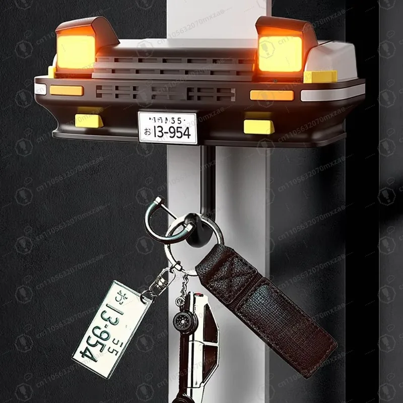 Cute and practical~ Vintage wall-mounted keychain with pop-up lighting headlights