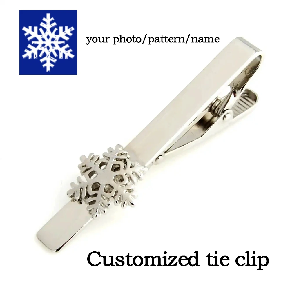 2025 new tie clip personalized gift with custom name pattern, company logo, 304 stainless steel material