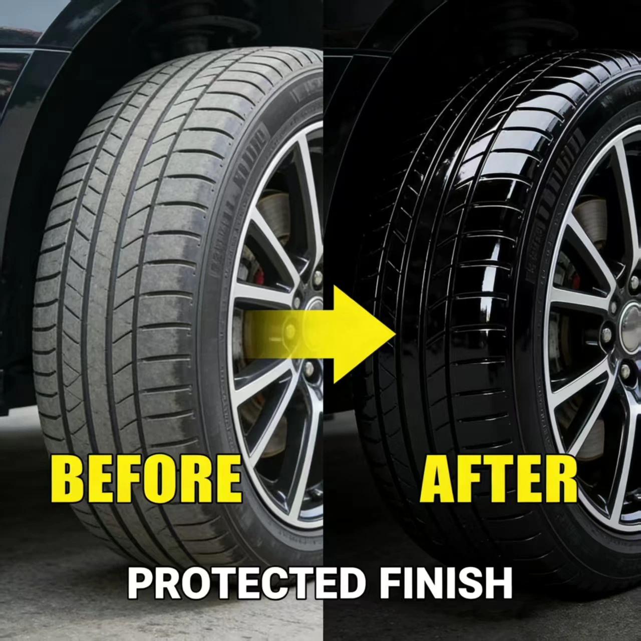 Facilawei Revêtement de cire pour pneus pour BNM – Revêtement de protection des pneus de voiture 150ML, Brillance longue durée et Soins des pneus durables, Pro des pneus de véhicule