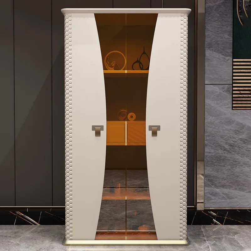 Italian Light Luxury Bookcase: Postmodern minimalist bookshelf, study storage rack, stainless steel glass storage cabinet