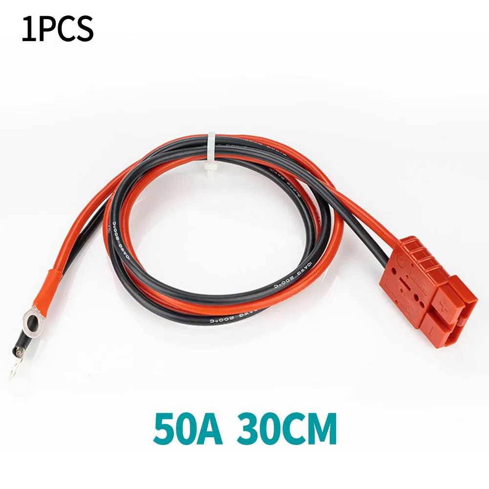 1 Pc 50A For Anderson Plugss Leads To Lugs M8 Terminal Battery Charging Connector Cable Plugss Leads To Lugs Connector Cable