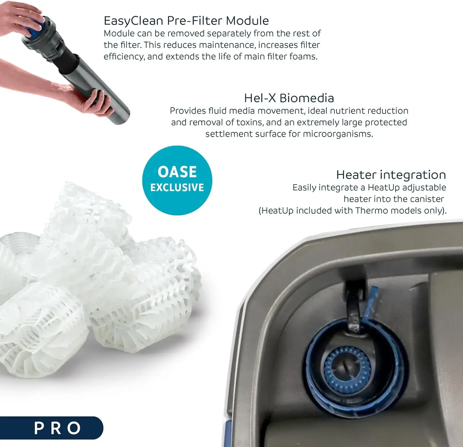 OASE-Biomaster termo para acuatica interior, negro, 250