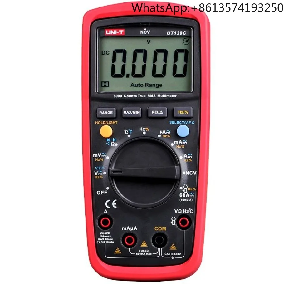 

Цифровой мультиметр UNI-T UT139C True RMS с ЖК-дисплеем и автоматическим выбором диапазона, для измерения переменного/постоянного тока, новый # xhd