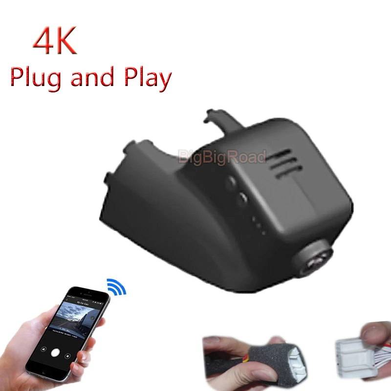 4K Plug And Play Car Wifi DVR Video Recorder Dash Camera FHD 2160P For Cadillac XTS 2015 2016 2017 2018 2019 Low Version