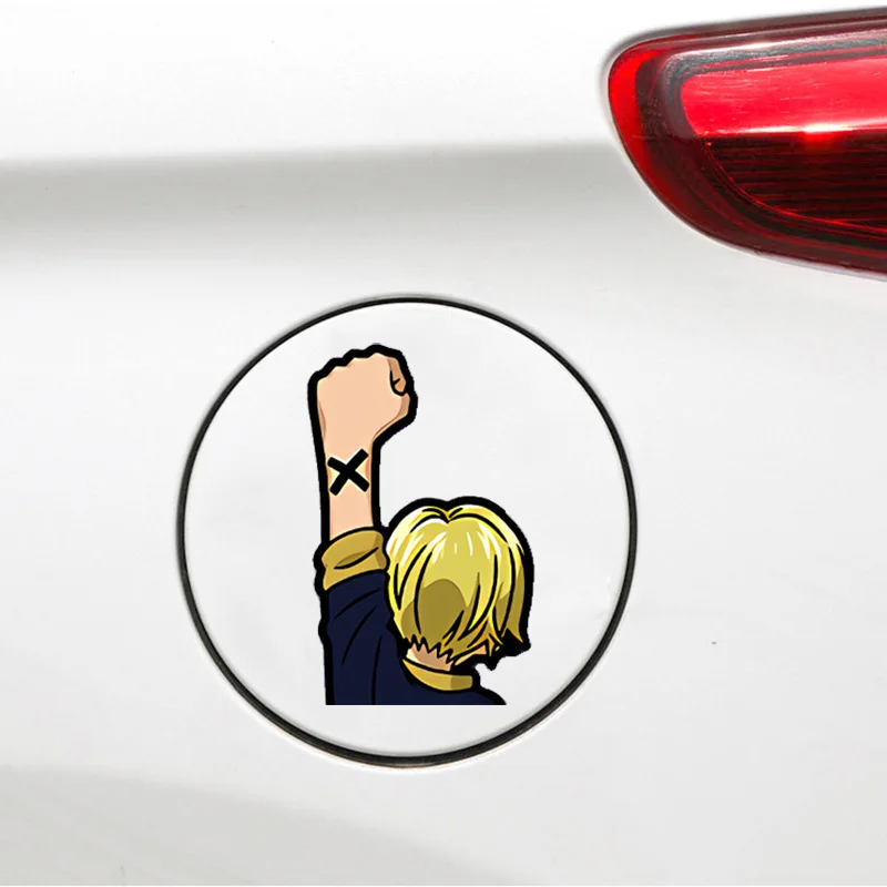 One Piece Car Anime Sticker rufy Zoro Nami decalcomanie per auto fai da te Anime moto Laptop decalcomanie adesivi per finestre accessori per auto