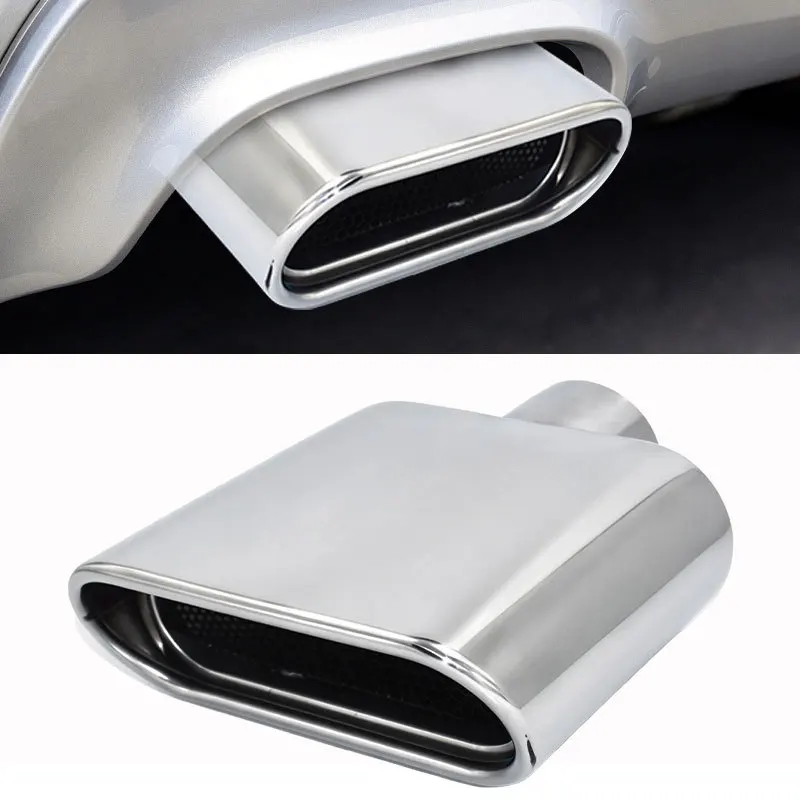 Universal Muffler Protection Tips Flanged mouth Dual exhaust pipes, tailpipe, tail nozzle, stainless