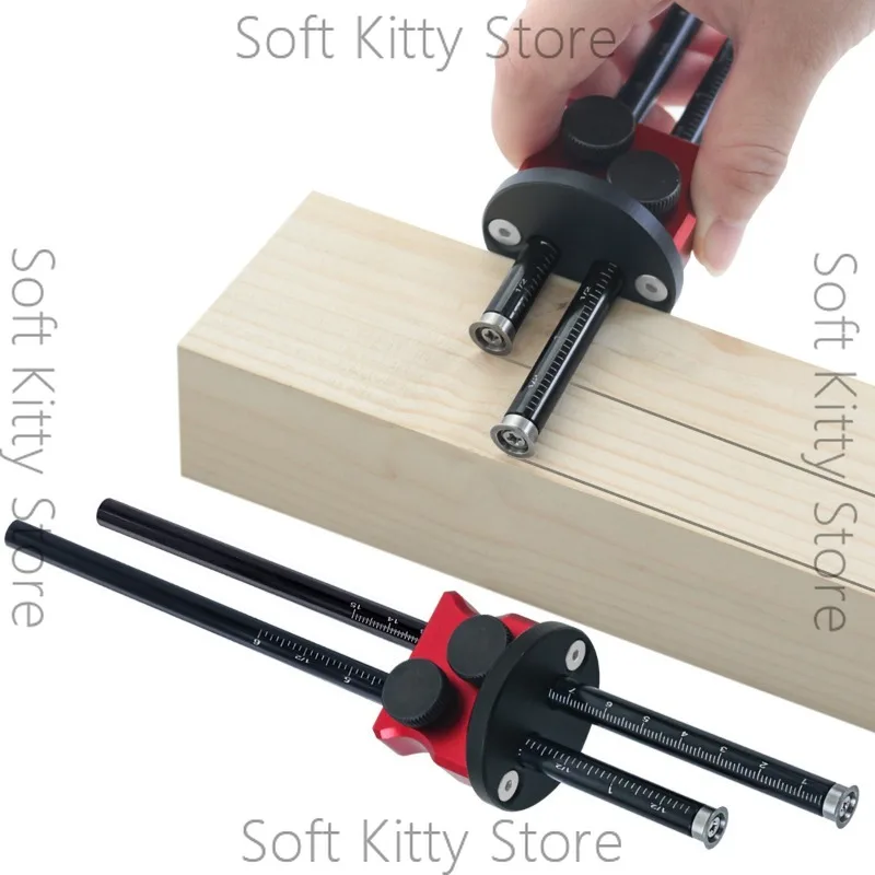 European metric and English, woodworking scriber, double blade woodworking scriber, tenon scriber