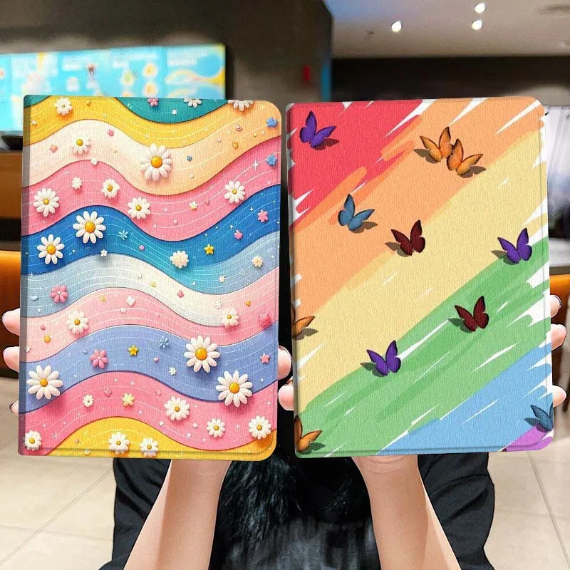 

Cute Butterfly Rainbow Gift For Honor Pad 8 V8 9 GT MagicPad 13 3 2 Tab MatePad Pro Air 12 X 12.6 Foldable Tablet Case