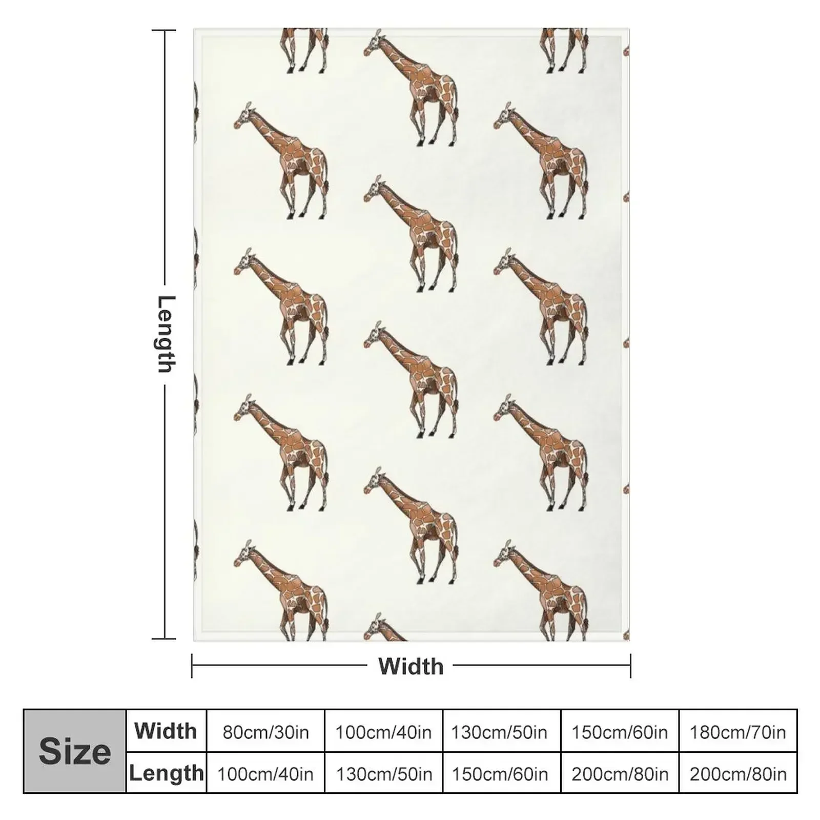 giraffe Throw Blanket couch cozy soft plush fuzzy picnic outdoor blanket