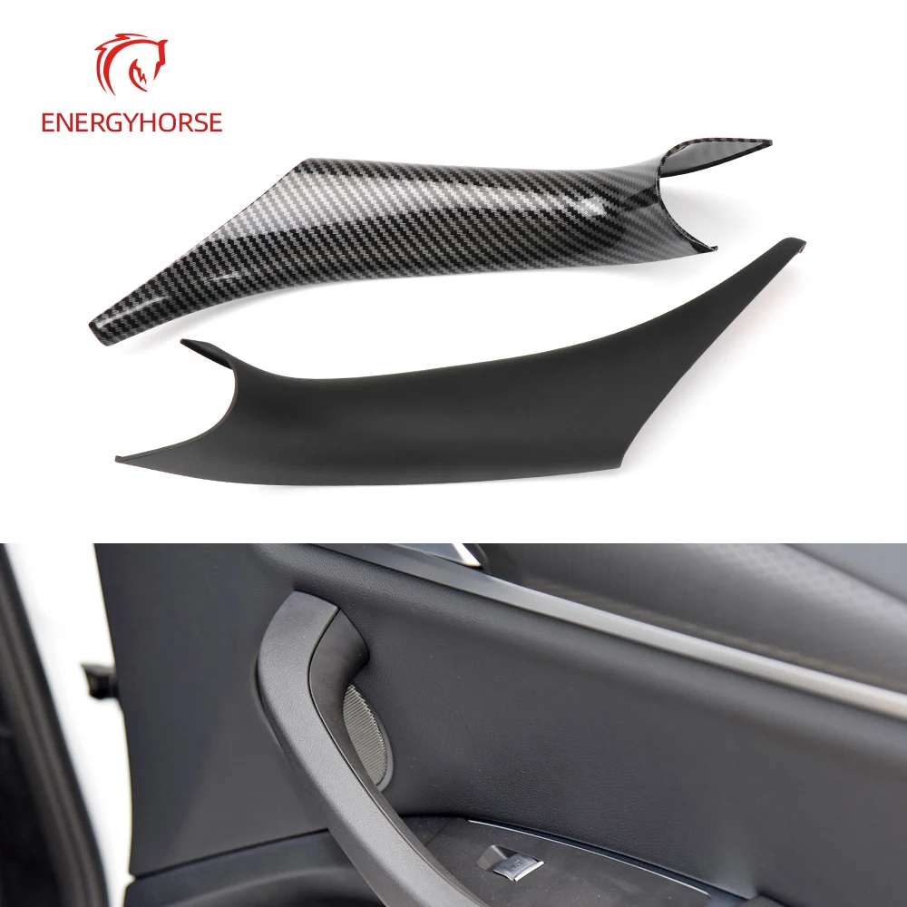 For BMW G01 G02 Car Interior Door Handle Cover Trim Door Bowl Stickers Carbon fiber Auto Accessorie For BMW X3X4 Series