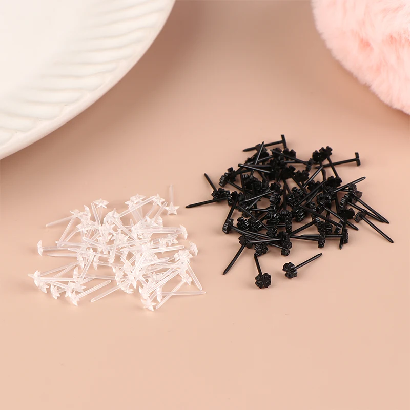 Kit di bastoncini per orecchie antiblocco per orecchini a bottone in plastica colorata antiallergica da 60 pezzi/200 pezzi