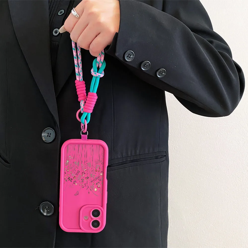 Cxd5Collana Cinturino Cordino Custodia per telefono per Xiaomi 13T 14T 12T 11T Pro 15 14 13 12 11 Lite Ultra Fiore Catena da polso Copertura a tracolla