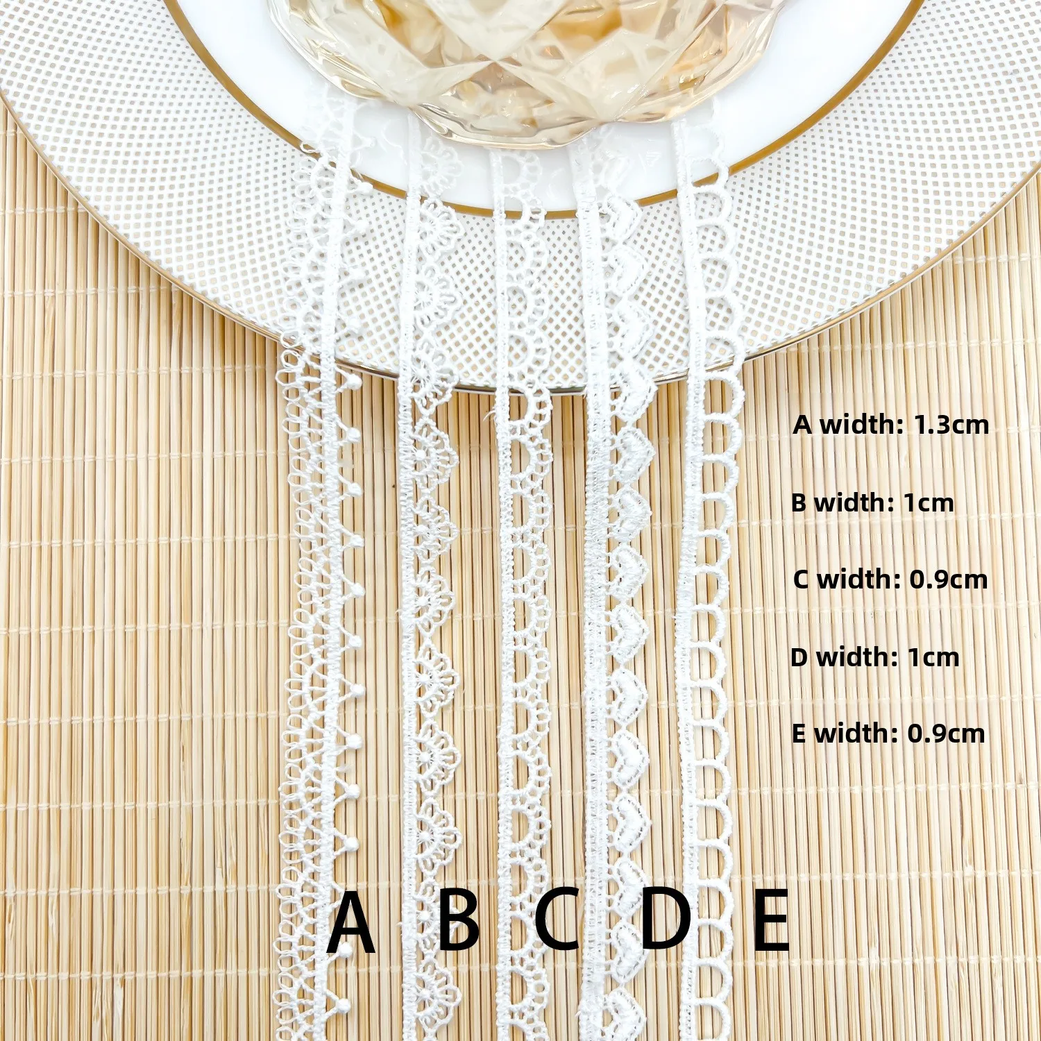15 yards New spot unilateral lace lace accessories white water-soluble embroidery wedding dress accessories clothing accessories
