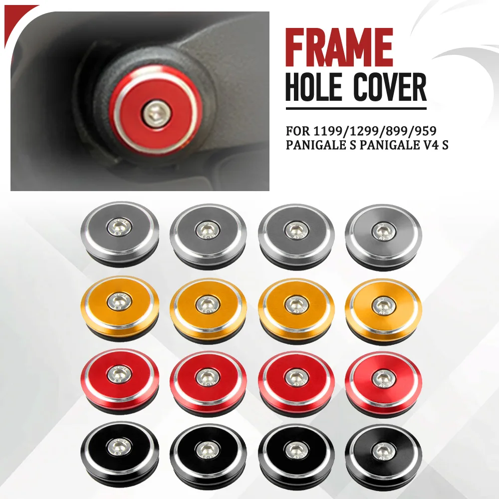 For Ducati 1199/1299/899/959 Panigale S Panigale V4 S Motorcycle CNC Accessories Frame End Caps Frame Hole Cover Caps Plug