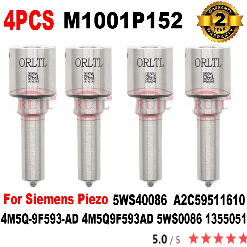 4 PCS M1001P152 Diesel Siemens Injector Nozzle For 55WS40086 A2C59511610 4M5Q-9F593-AD 4M5Q9F593AD 5WS0086 135505 ORLTL