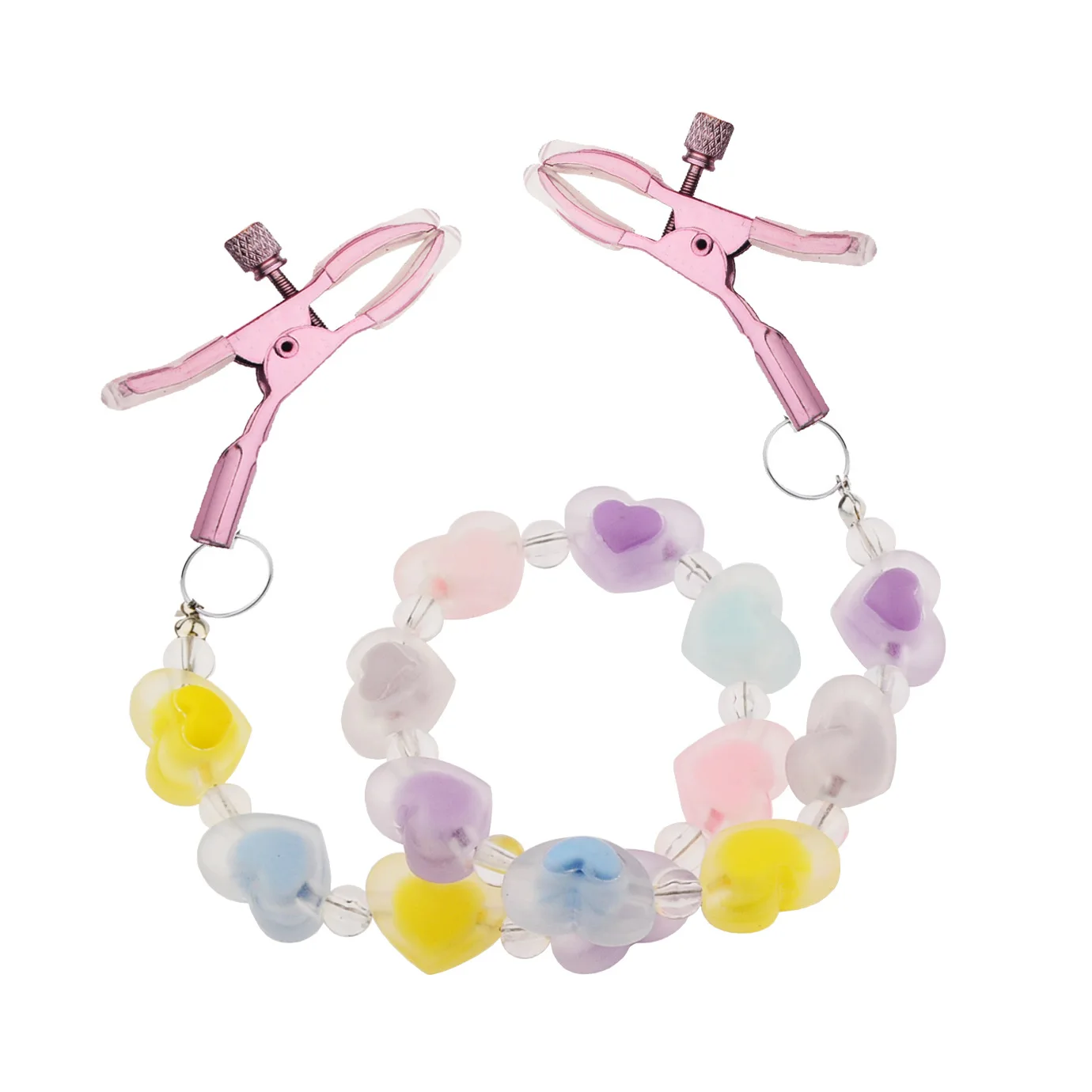 New chain nipple clip room orgasm vagina clip heart chain nipple clip alternative sex toy factory straight hair