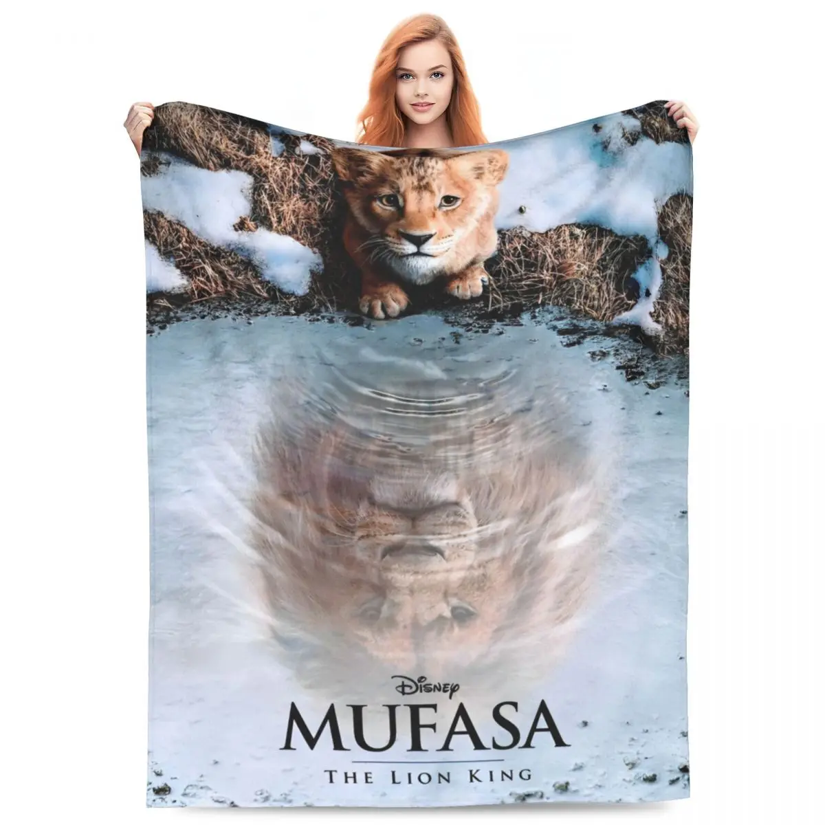 Mufasa The Lion King Blanket Adventure Musical Animated Plush Novelty Warm Throw Blanket for Chair Covering Sofa Decoration