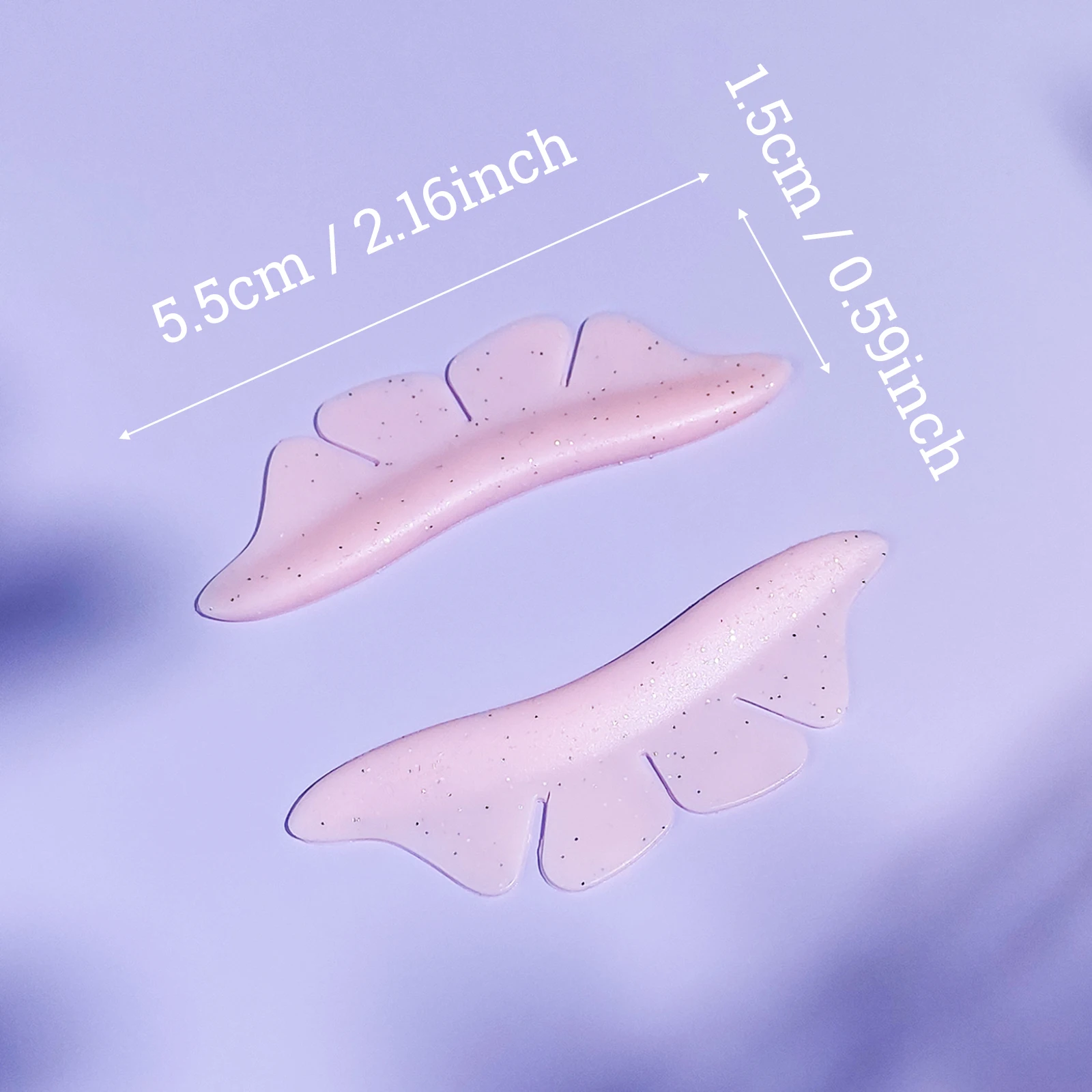 Libeauty 2Pc Silicone Glitter Butterfly Lash Lift Pad Eyelash Perm Shield Lash Lifting 3D Eyelash Curler Accessories Makeup Tool