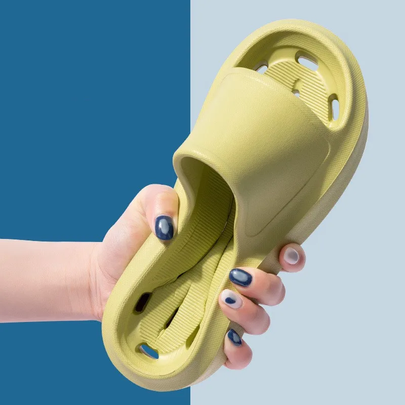 

Men Bathroom Slippers Women Summer Home Shower Shoes Breathable Quick-Drying Non-Slip Slipper Thick Sole Couples Beach Sandals