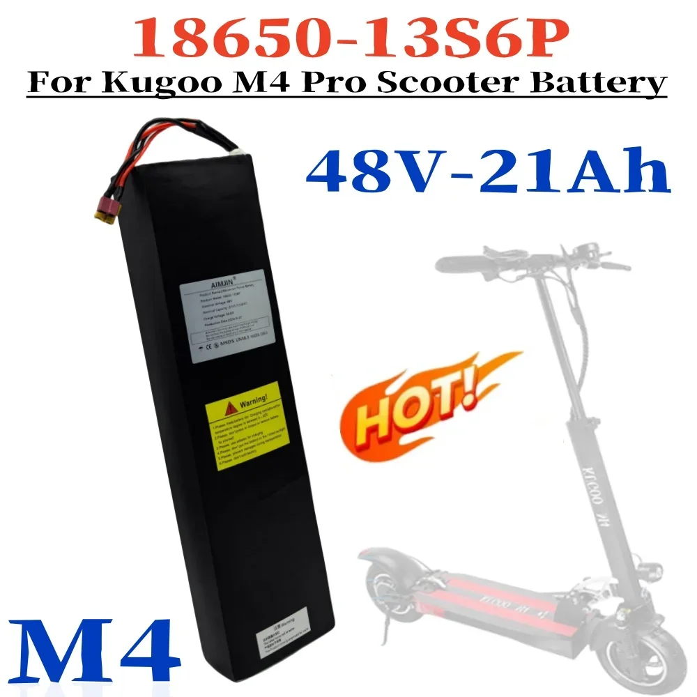 New 48V 21AH 18650 13S6P for Kugoo Kirin M4 Pro, Kugoo M4/ M4 Pro Electric Scooter with Powerful Lithium Battery