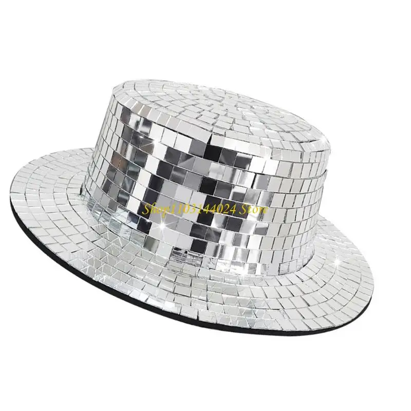 

N5KE Светоотражающая рыбацкая шляпа с динамическими световыми эффектами, зеркальная шляпа в стиле диско-шара для вечеринок и на
