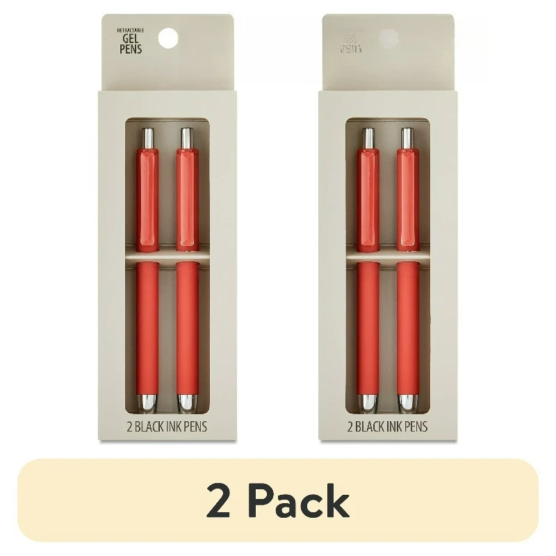 

Набор из 2-х гелевых ручек с выдвижным механизмом, средний стержень, 0,7 мм, черные чернила, 2 штуки в упаковке.