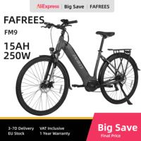 FAFREES FM9 Adults Electric Bicycle 700C*45C Tire 250W Bafang Mid-drive Motor 25km/h Max Speed 15Ah Battery Electric Bikes