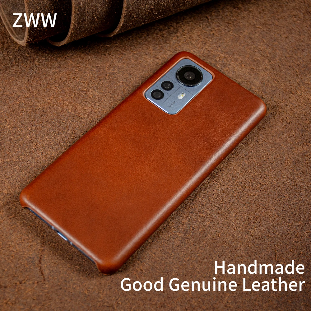 Hand Made Oil Wax Leather Phone Case For Xiaomi Redmi Note 12 11 10 Series Cover Pattern Genuine Mi  12Pro Plus 11Pro 10Pro 10