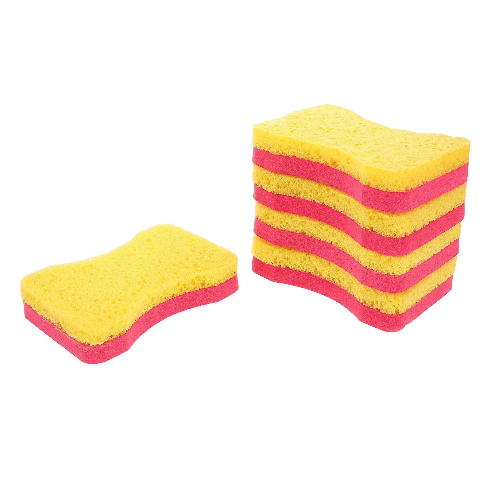 

5Pcs Multi-Functional Cleaning Sponge Red Ergonomic Design for Car Detailing Waxing Polishing Household Use Durable Soft Pads