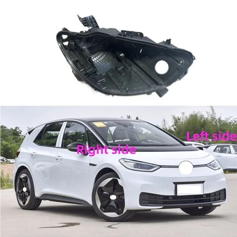 For Volkswagen VW ID3 2021 Headlight Base Replacement Headlamp House Headlight Black Back Rear Shell