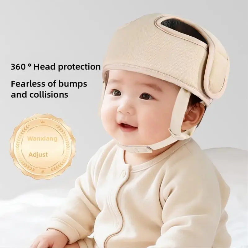 

Breathable Infant Helmet Safety Hat Feature Open Top Structure and Polyester Mesh Lining Reducing Sweat Accent A2UB