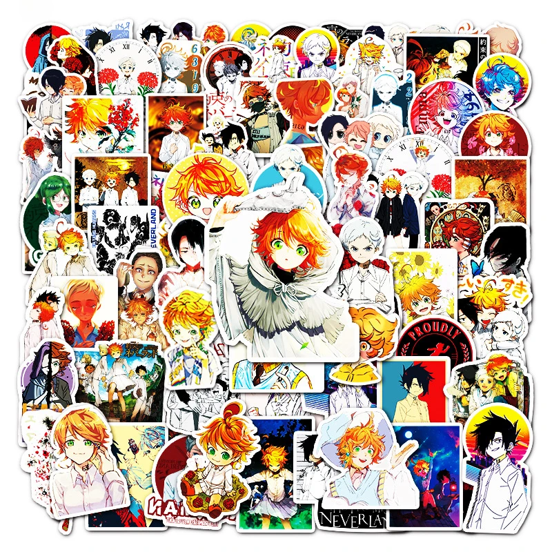 106/50/30PCS Emma Norman Popular Anime Peripheral DIY Graffiti Stickers Notebook Suitcase Stationery Box Stickers Student Gifts