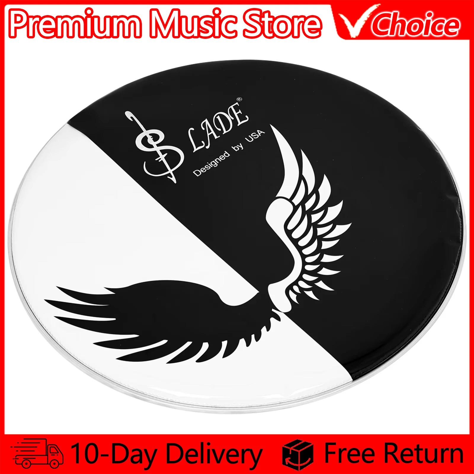 

SLADE 22 inch Drumhead Bass Drum/Kick Drum Drum Head Skin Drum Set Percussion Instrument Accessories Replacement Parts