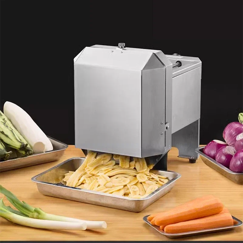 2026 Hot Sale Banana Slice Cutting Machine Electric Automatic Plantain Multi Chips Machine Stainless Steel Blade Banana Cutter