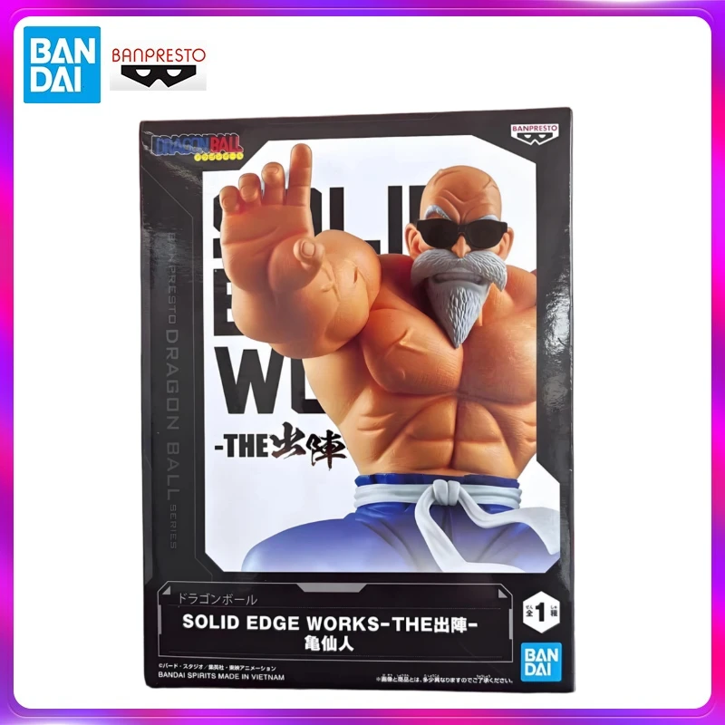 Bandai en Stock, Figura Original Banpresto de Solid Edge Works del Anime Dragon Ball Z, Músculos Destruyendo Ropa, Maestro Roshi, Regalo TT