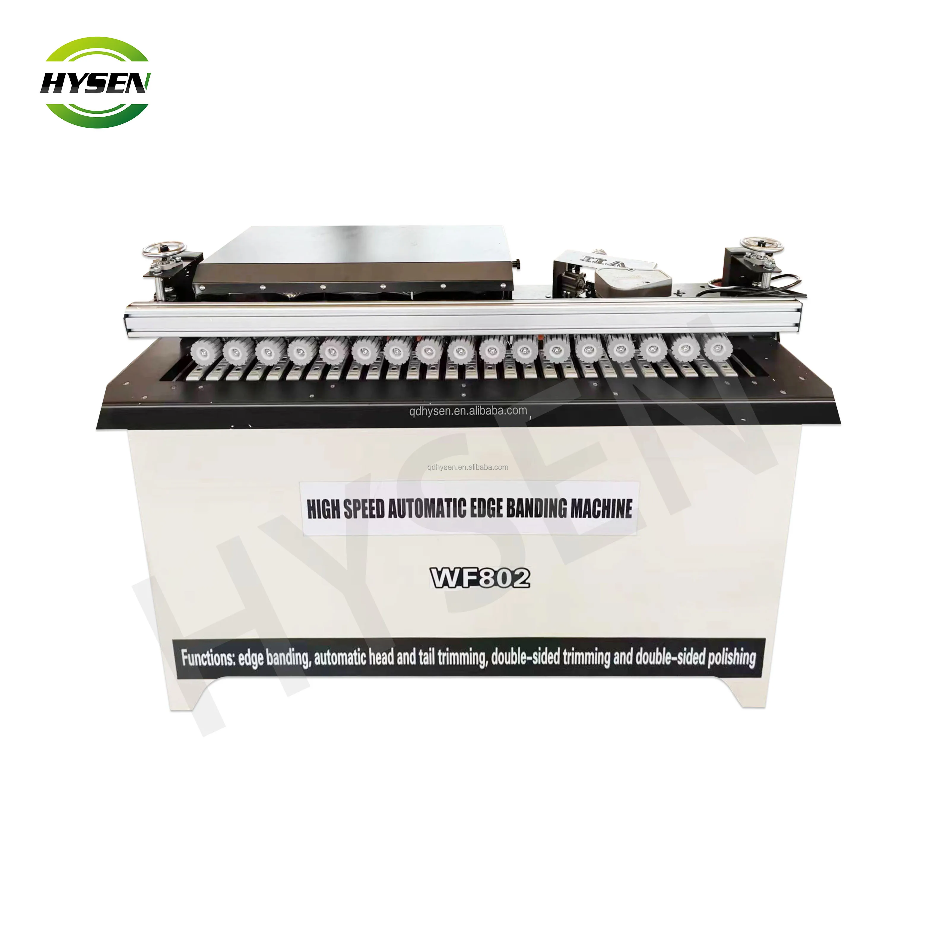 HYSEN WF802 Small Size Automatic Edge Banding Machine With Trimming And End Cutting Edgebander.