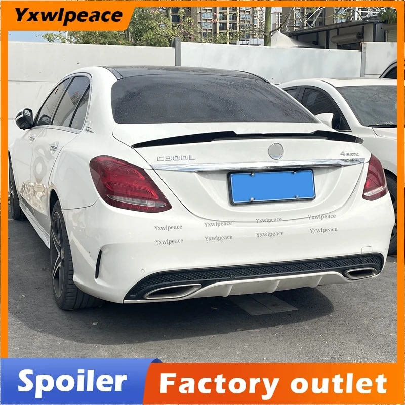 M4 style ABS Glossy Black Rear Trunk Lip Spoiler Car Accessories For Mercedes-Benz W205 C-class Spoiler C180 C200 C260 2015-2019