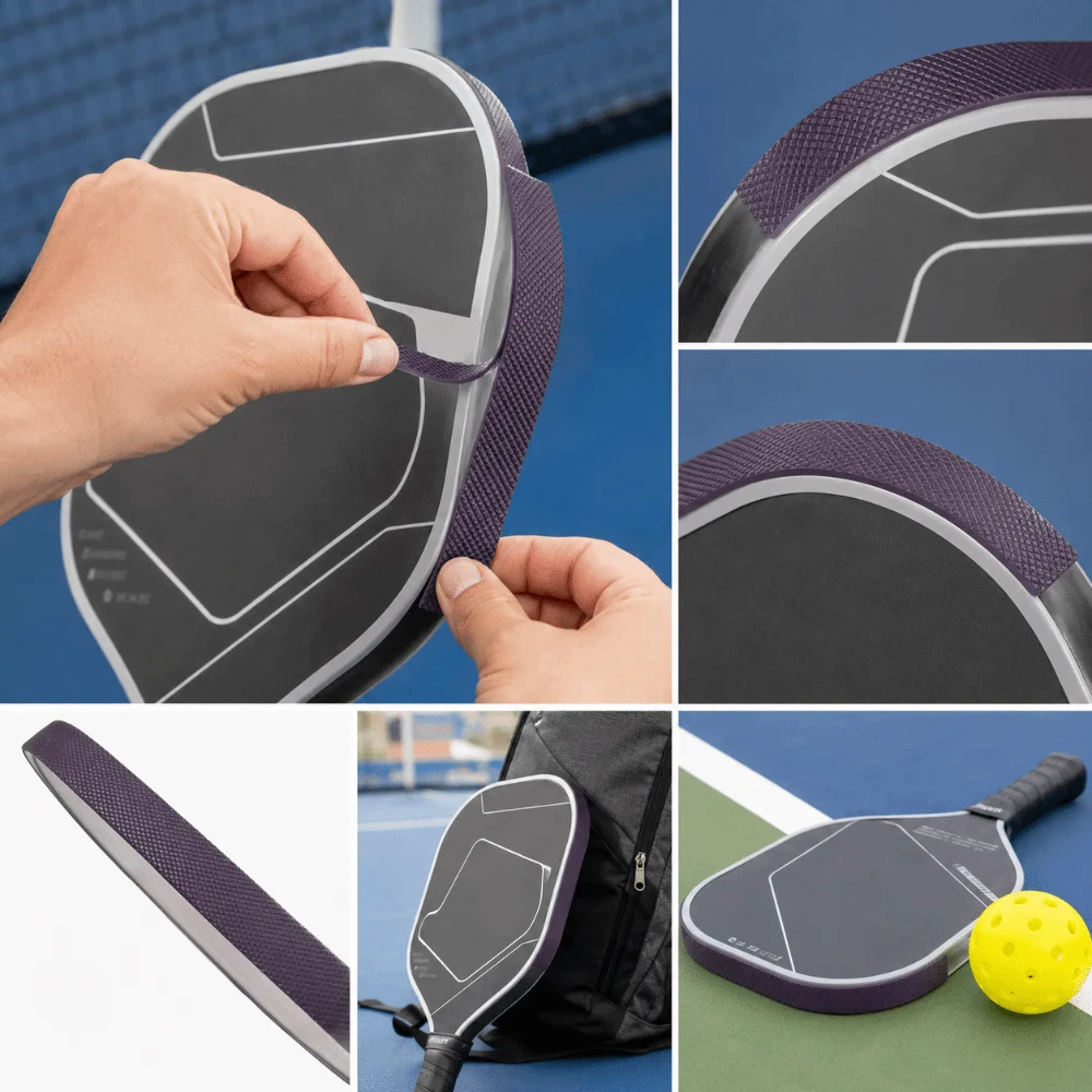 Universal Pickleball Racket Edge Sticker Scratch-proof Anti-fall Paddle Head Edge Tape Diamond Textured Durable
